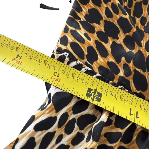 Dolce Gabbana Camisole Pyjama top leopard print VTG Lace detail Small slit - Picture 11 of 15